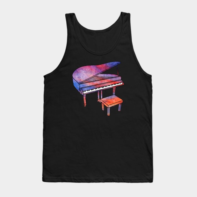 Piano Tank Top by Kelly Louise Art